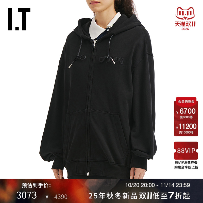 ITJUUN.J连帽拉链卫衣