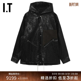 连帽牛仔夹克新款 Owens男装 潮酷型男宽松外套713BMTMN Rick