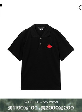 IT CDG COMME des GARCONS HOMME DEUX男装纯色翻领短袖polo衫