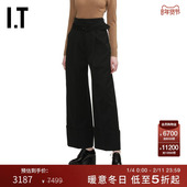 Simone 裤 Rocha女装 新款 西装 卷边阔腿裤 宽松露踝裤 4155C7XP