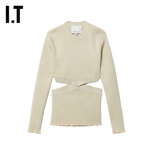 Lim女装 Phillip 3.1 挖剪镂空露腰合身内搭399M 针织衫 新品 长袖