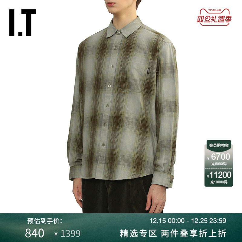 ITTHISISNEVERTHAT长袖格纹衬衫