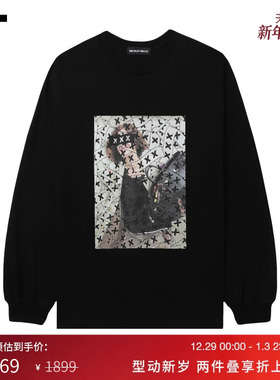 IT GOD SELECTION XXX男装长袖T恤新款欧美潮流印花上衣25LT01MP