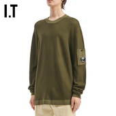 简约休闲风拼色薄毛衣03247FMP 新款 C.P.COMPANY男装 圆领针织衫