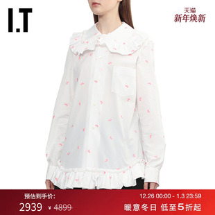 des GARCONS GIRL女装 衬衫 COMME 花边领长袖 甜美复古风 CDG