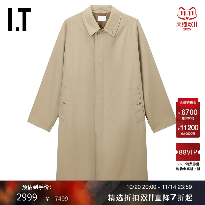 IT SOPH. SOPHNET.男装中长款翻领大衣新款风衣长外套250000MO