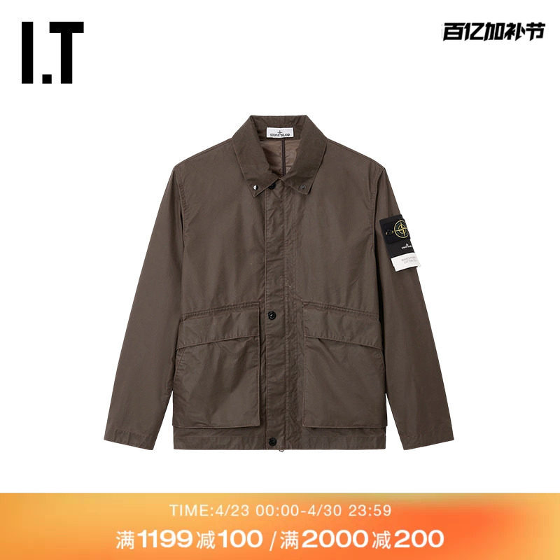 IT STONE ISLAND男装翻领夹克新款酷感有型工装风外套054029MQ