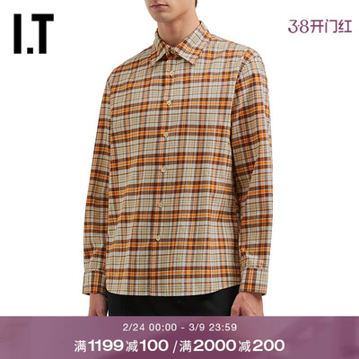 ITSUNFLOWER长袖格纹衬衫