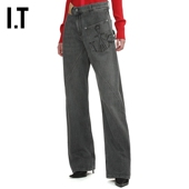 酷感有型不规则裤 Anderson女装 直筒牛仔裤 新款 腰长裤 102PXP