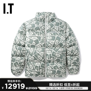 个性 廓形羽绒服新品 VETEMENTS男装 满幅印花立领羽绒外套380ZML