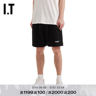 IT REPRESENT男装宽松运动短裤新款舒适休闲直筒裤卫裤100004MQ