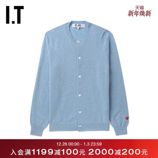 COMME des GARÇONS川久保玲女装 羊毛衫 PLAY 纯色针织开衫 CDG