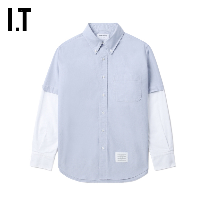 ITTHOMBROWNE假两件长袖衬衫