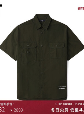 IT CDG COMME des GARCONS HOMME男装短袖衬衫简约酷感工装上衣