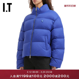 IT ADER error女装立领拉链羽绒服新款廓形绗缝羽绒外套4201BLXP