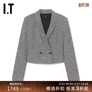 bone女装 短款 花呢西装 时尚 夹克新款 通勤合身外套BW32XM rag