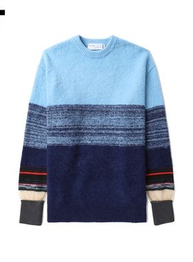 IT TOGA ARCHIVES女装灯笼袖针织衫新款时髦靓丽拼接彩色毛衣003X