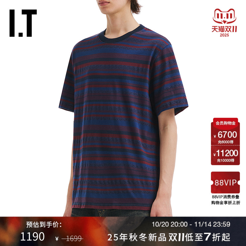 ITNOAH条纹短袖T恤潮流活力