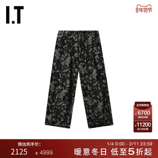 IT NEEDLES男装休闲长裤新款时髦复古满幅花卉图案阔腿裤RW2315MP