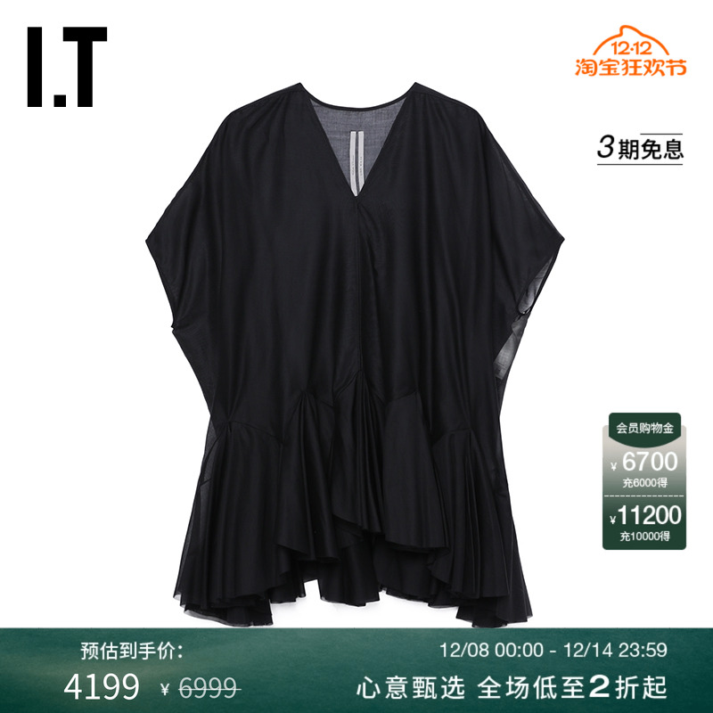 ITRickOwensV领短袖连衣裙