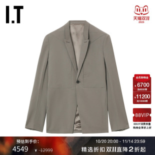 Rick 时尚 Owens男装 夹克新款 质感西服外套724WLBMM 一粒扣西装