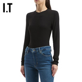 休闲基础纯色圆领内搭上衣JKT013XP T恤新款 FRAME女装 合身长袖