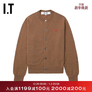 COMME PLAY des GARCONS川久保玲情侣款 圆领羊毛针织开衫 CDG