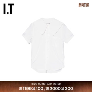 des GARCONS 时尚 CDG 少女系 衬衫 COMME 海军领短袖 GIRL女装