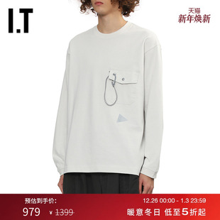 T恤新款 圆领长袖 wander男装 休闲户外风饰口袋上衣284082MP and