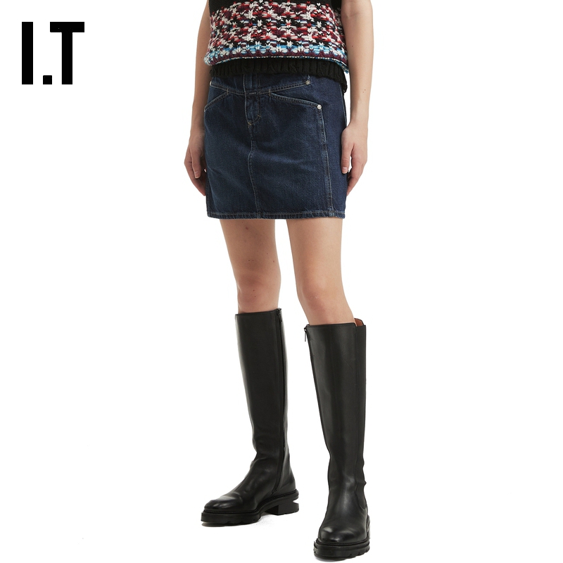 ITCLOSED合身牛仔半身裙