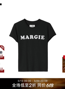 IT MM6 Maison Margiela女装短袖T恤新款字母装饰上衣12M201XQ