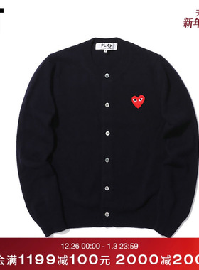IT CDG PLAY COMME des GARÇONS川久保玲女针织开衫红色爱心刺绣