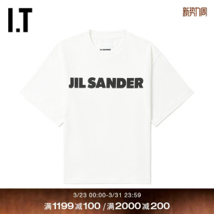 短袖 SANDER女装 T恤新品 时尚 2GC000XK 休闲logo印花宽松半袖 JIL