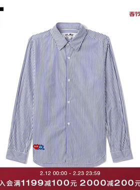 IT CDG PLAY COMME des GARÇONS川久保玲女装时尚活力竖条纹衬衫