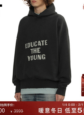 IT FEAR OF GOD男装连帽卫衣新款个性街潮标语装饰连帽衫12110BMP