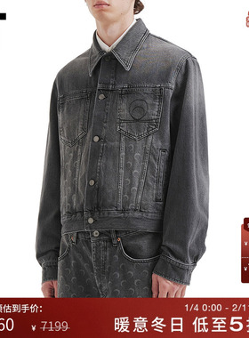 IT MARINE SERRE男装翻领牛仔夹克新款水洗磨白休闲外套MJA063MP