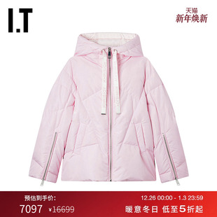 青春时尚 绗缝连帽羽绒服新款 羽绒外套01TF01XP KHRISJOY女装