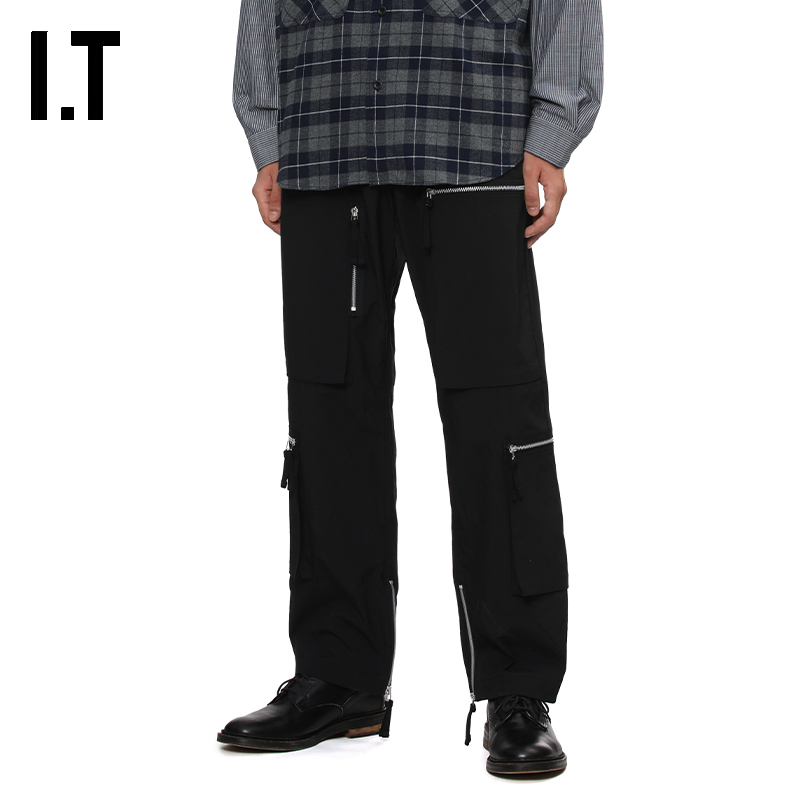 IT合身直筒裤工装裤长裤休闲裤