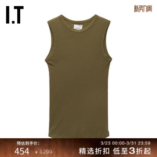 简洁基础款 圆领背心新款 修身 纯色内搭上衣TTA111XN HALFBOY女装