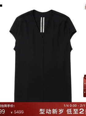 IT Rick Owens女装V领飞袖上衣新款简约随性宽松纯色上衣07256YXO