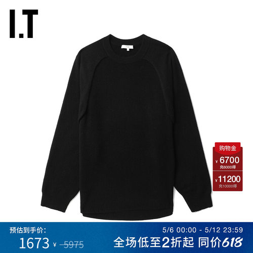 ITTibi纯色圆领针织衫