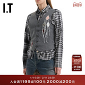 Andersson Bell女装 针织拼接西装 马甲新款 趣味文艺风1466WGXQ