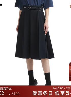 IT We11Done女装褶裥半身裙新款时髦甜酷百褶裙及膝裙280WNVXP