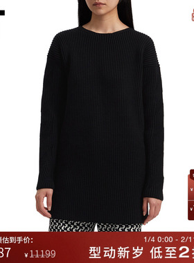 IT OFF-WHITE c/o VIRGIL ABLOH™女装中长款圆领针织衫纯色毛衣