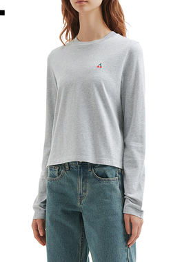 IT WITTH LOVE女装圆领长袖T恤新款休闲基础款合身内搭上衣1025XW