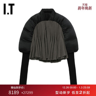 廓形羽绒外套新款 Owens女装 前卫拼色拼接羽绒服0781WNXL Rick