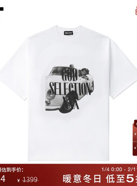 IT GOD SELECTION XXX男装短袖T恤新款欧美潮流印花半袖25ST05MP