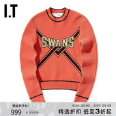 字母嵌花毛 WHITE™女针织衫 OFF