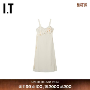 吊带连衣裙新款 Rocha女装 时髦优雅蕾丝拼接中长裙74621 Simone