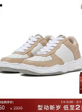 IT Mihara Yasuhiro女款厚底运动鞋新款时尚拼色系带休闲鞋706BEG